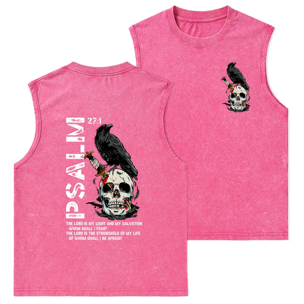 The Lord Is My Salvation Christian Washed Tank Top
