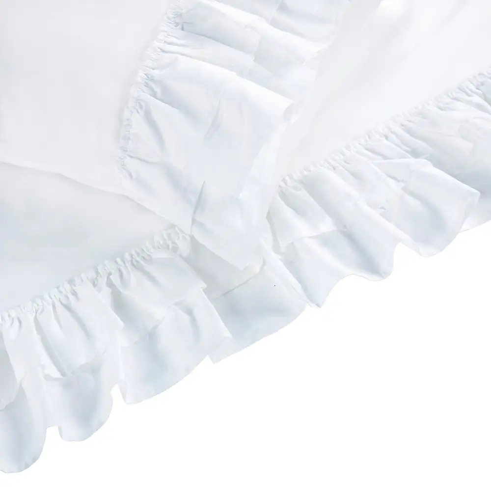 Cotton Sateen Ruffled Sheet Set