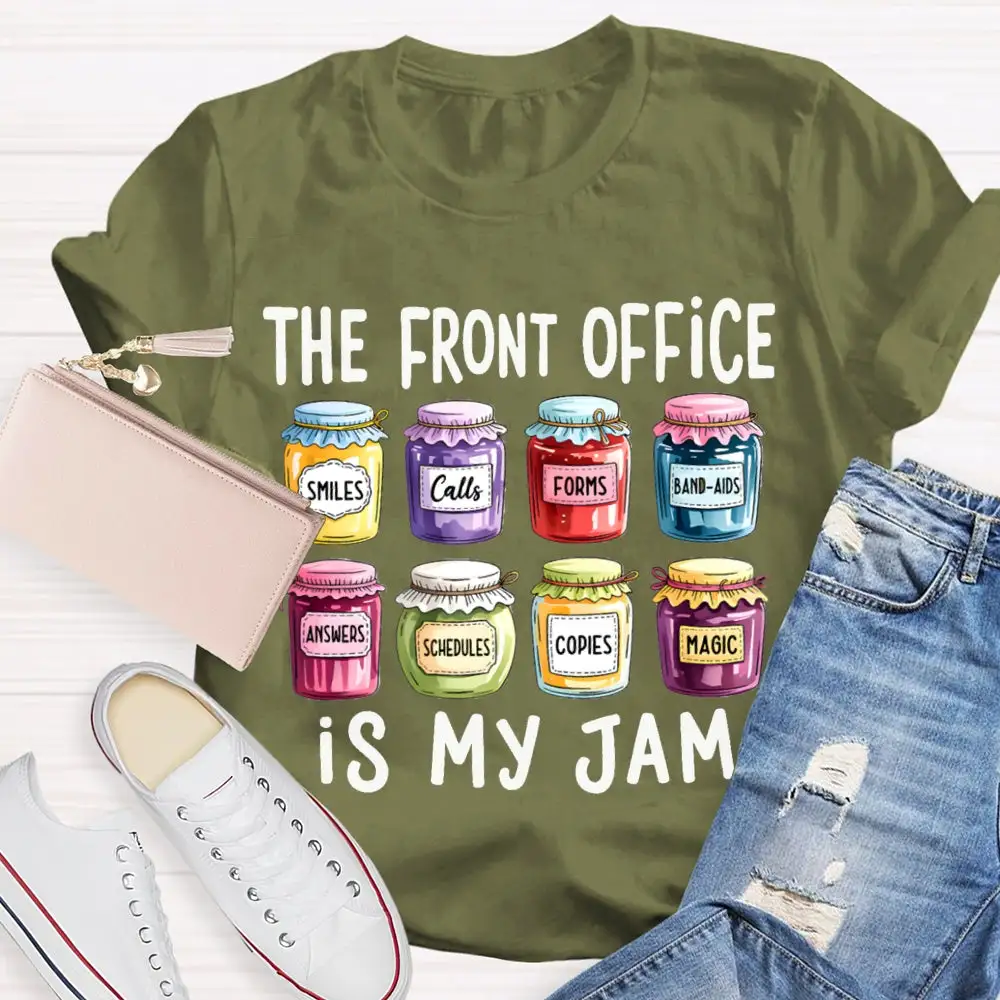 The Front Office Is My Jam Colorful Small Bottles T-Shirt