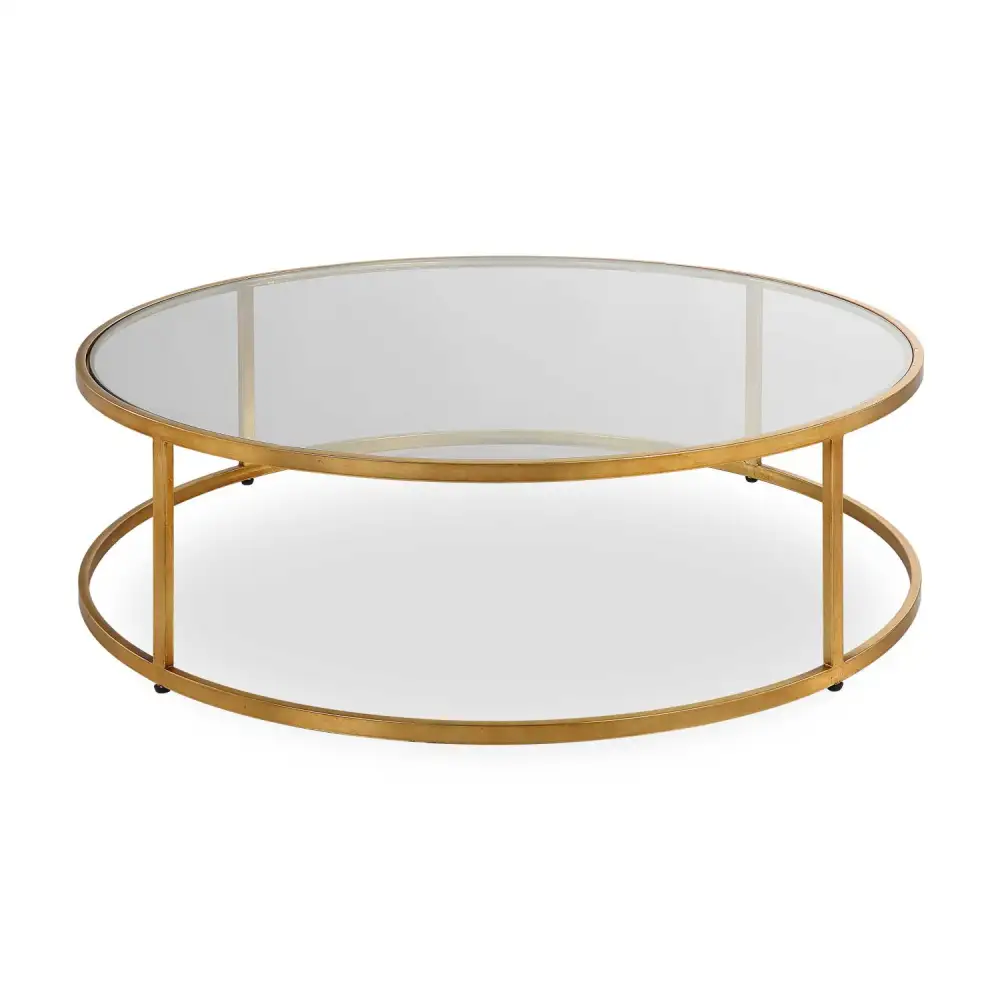 Sculptural Framed Glass Coffee Table