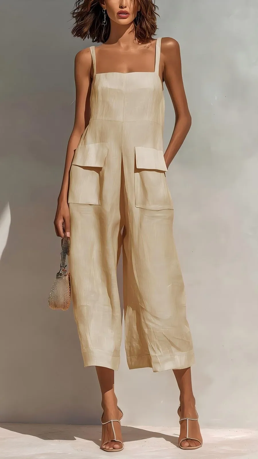 Pintuck Detail Jumpsuit