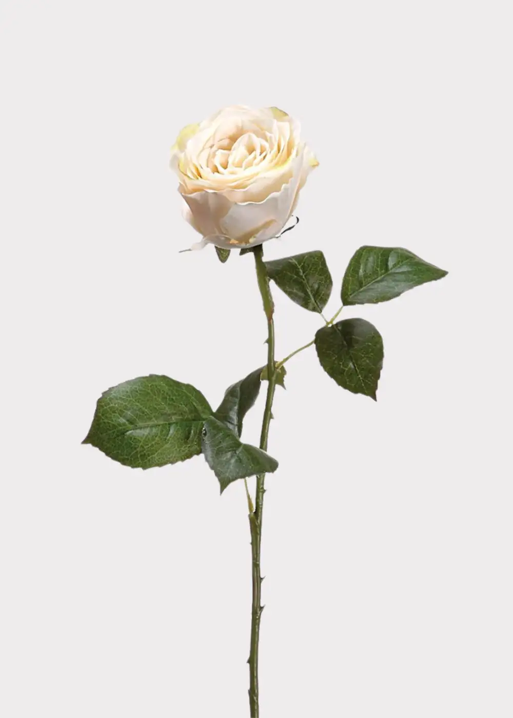 Artificial Half Open Rose Floral Stem