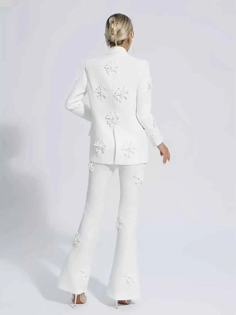 Heidi Jacquard Floral Suit Two Piece Set
