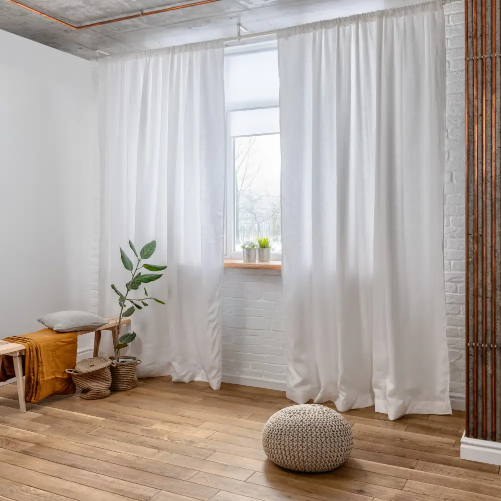 Blackout Rod Pocket Linen Curtain