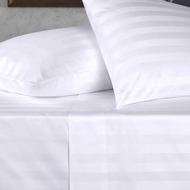 Sateen Stripe Quilt Cover Set In Cotton