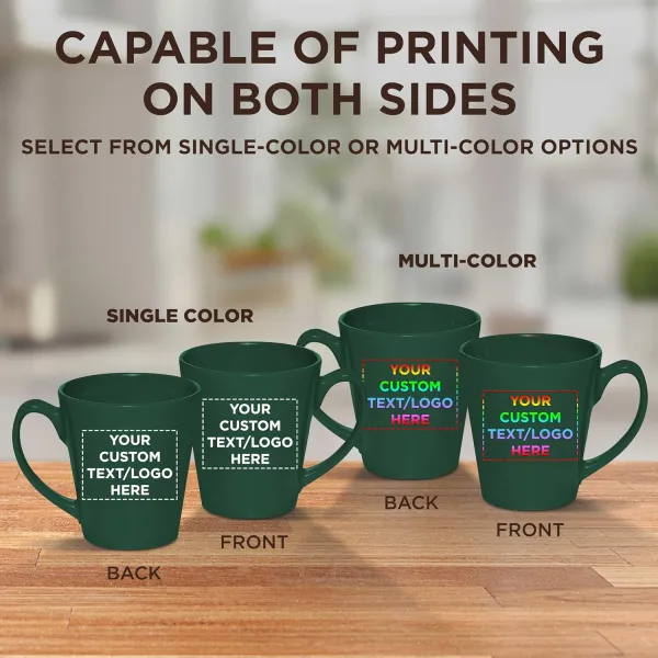 Custom Glossy Ceramic Latte Coffee Mug