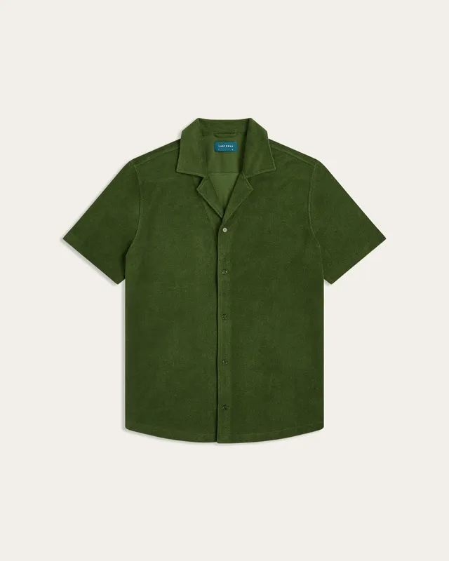 Short Sleeve Terry Shirt Dark Green