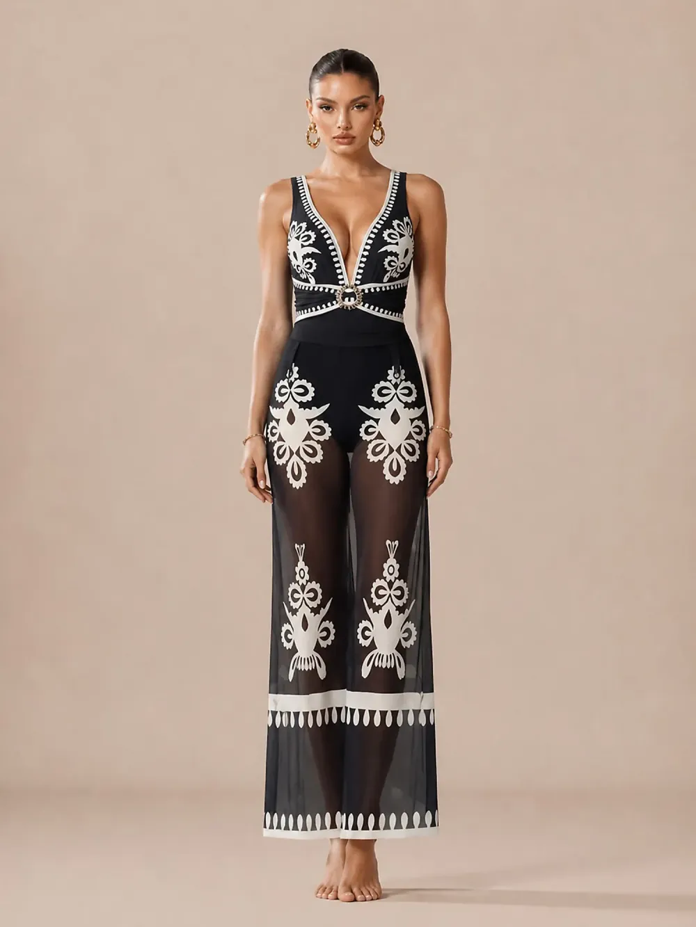 Zoey Printed Swimsuit Three Piece Set