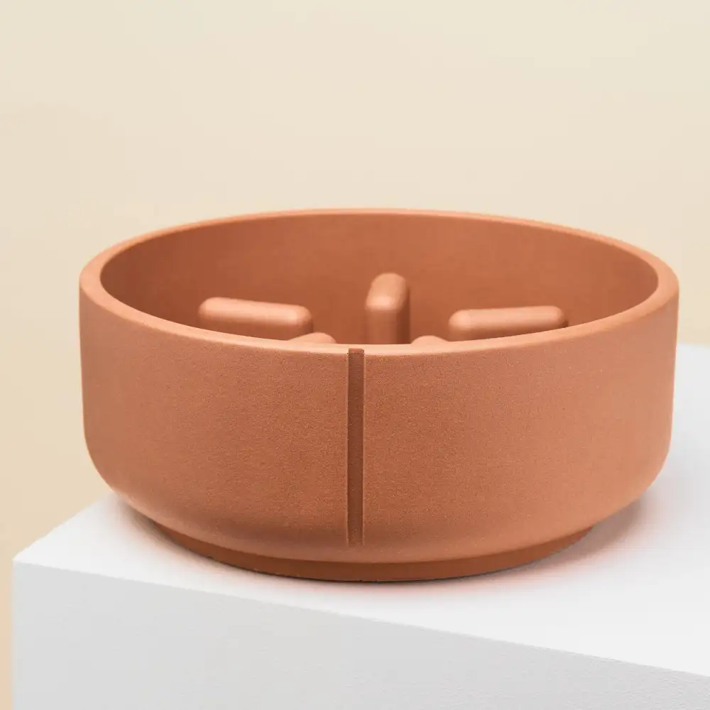 Slow Feed Round Adjustable Decorative Pet Feeder
