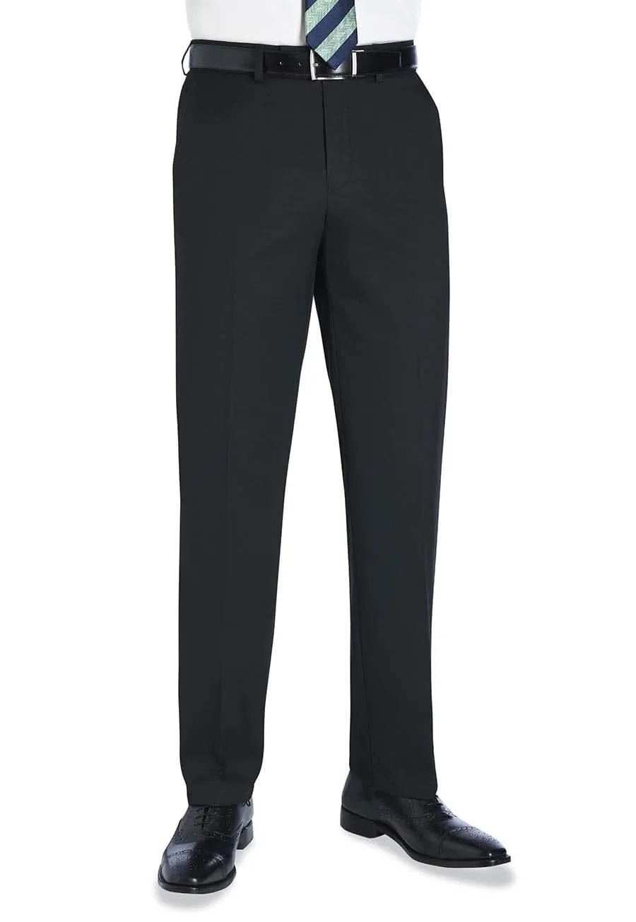 Men's Tailored Fit Flat Front Suit Trousers