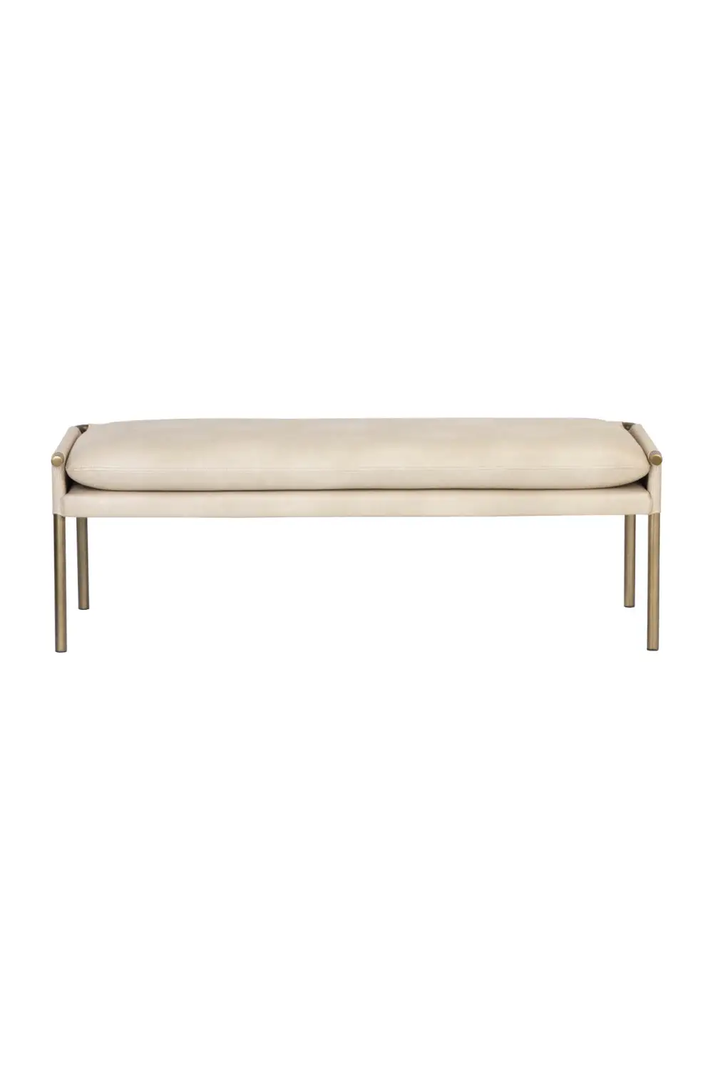 Brass-Frame Accent Bench