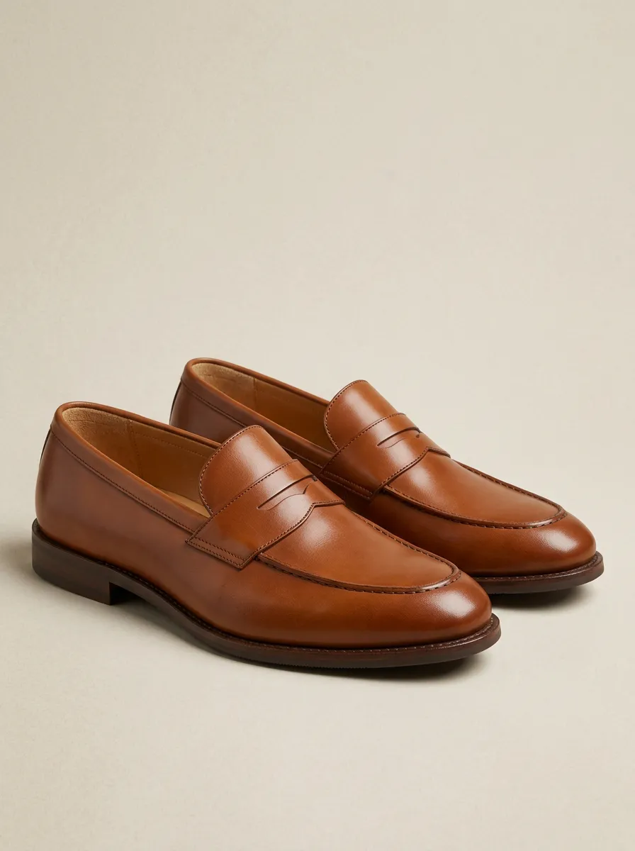 Men's Classic Leather Penny Loafers