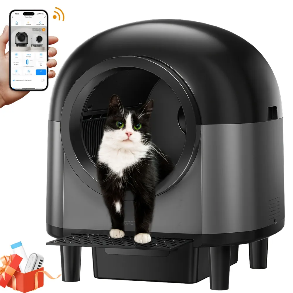 Smart Automatic Cat Litter Box with App Control, Cat Essential for Hands-Free Litter Management