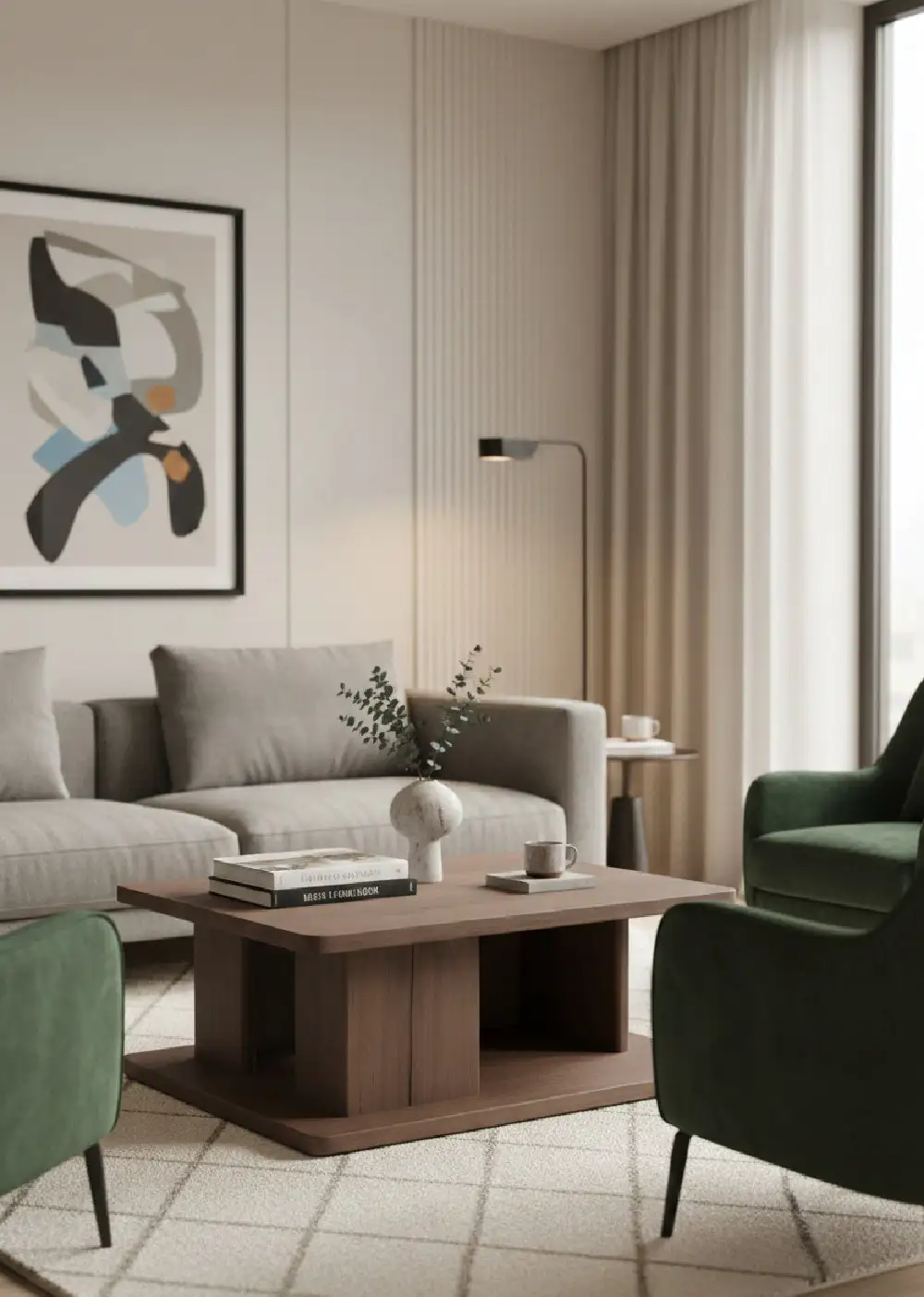 Sculptural Open Storage Coffee Table