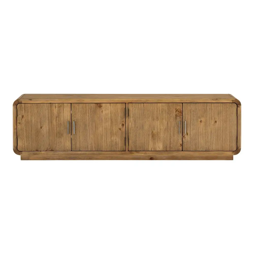 Pine Four-Door Media Cabinet