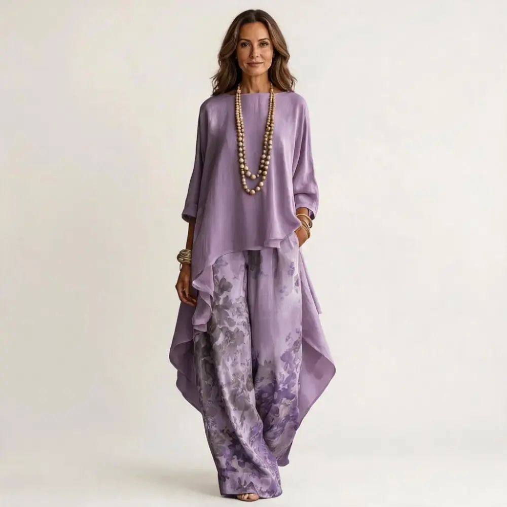 🔥New Arrivals & Special Offers-Women's Casual Tunic and Wide Leg Pants Set