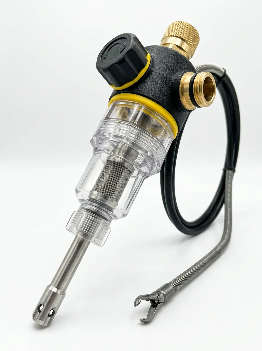 Inline Water Heater Sediment Flush Filter Attachment
