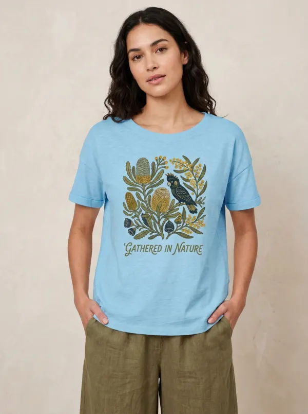 Nature Lover Cockatoo Banksia Floral T-Shirt