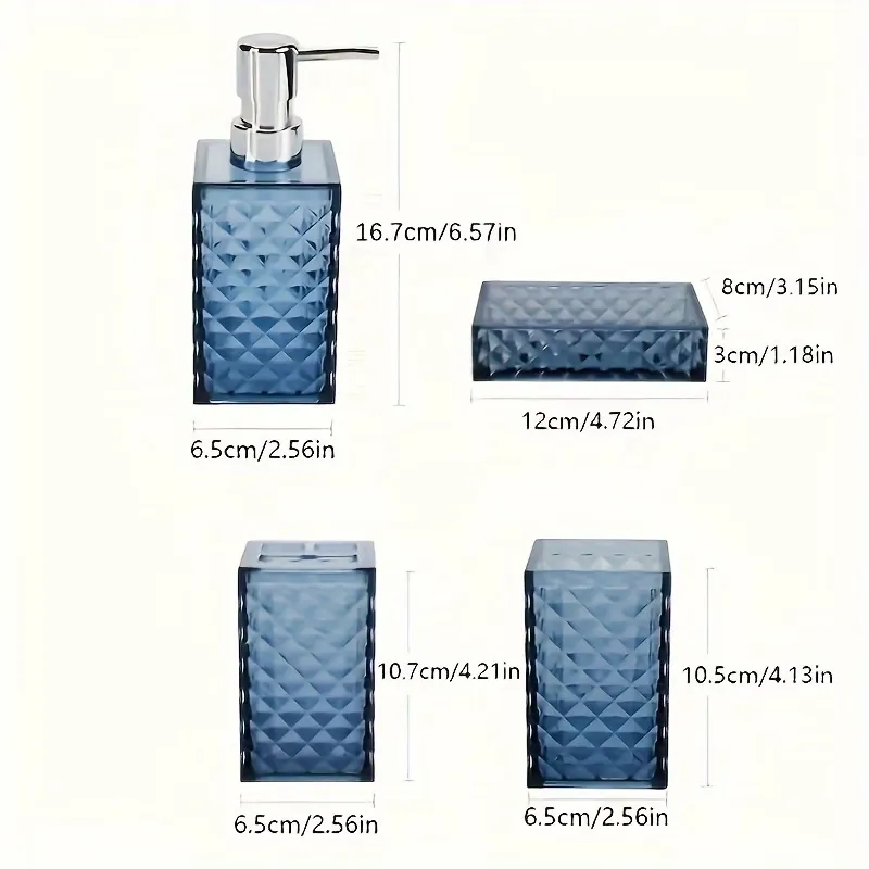 Diamond Texture Bathroom Set