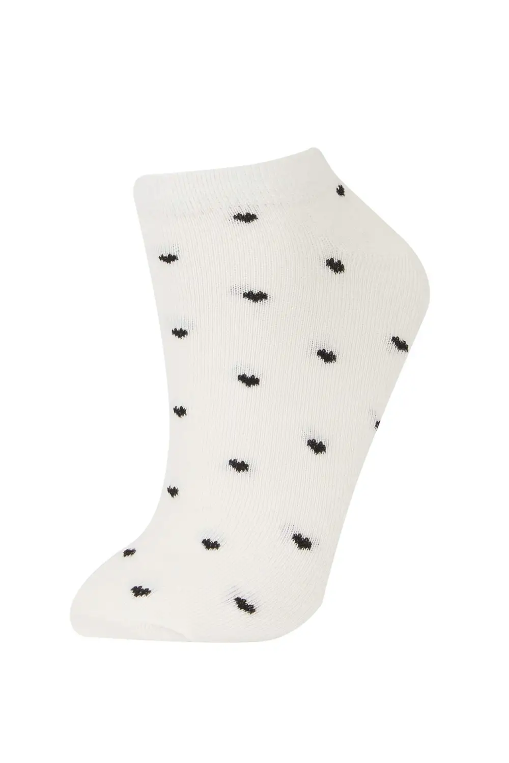Three Pairs Of Heart-Shaped Patterned Ankle Socks