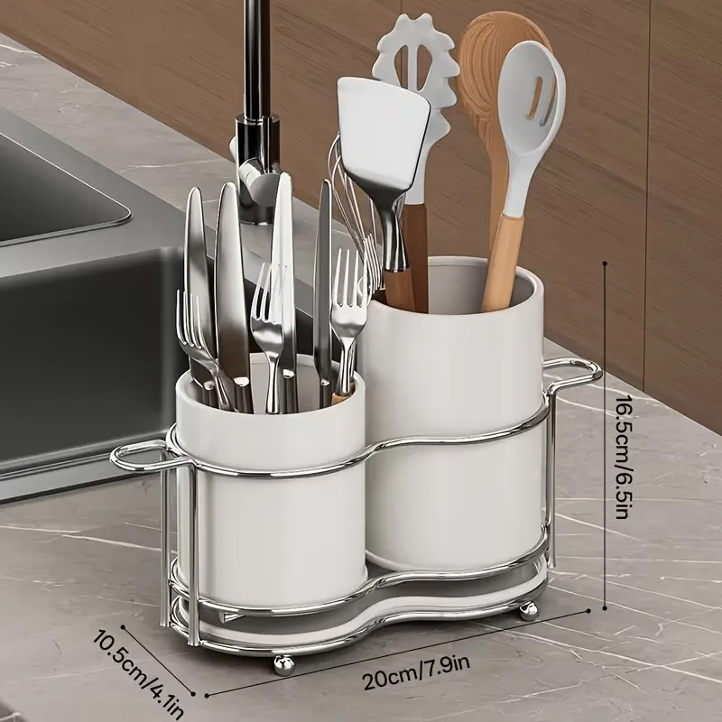Countertop Double Utensil Holder