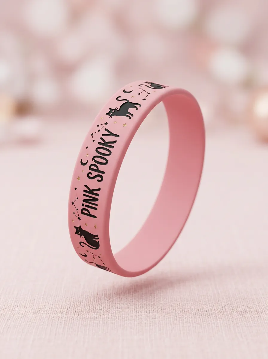 Cat Cat Star Halloween Graphic Wristband
