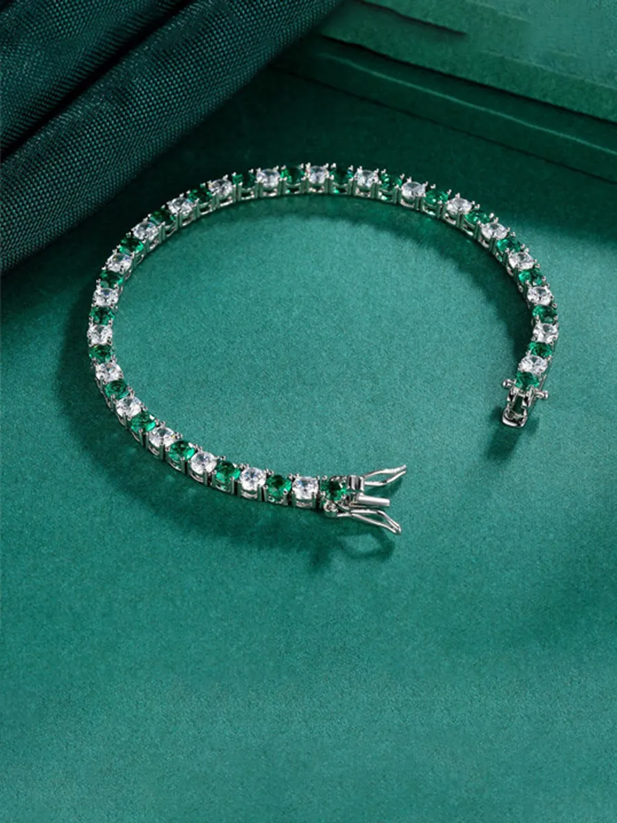 Lena Green Diamond Buckle Bracelet