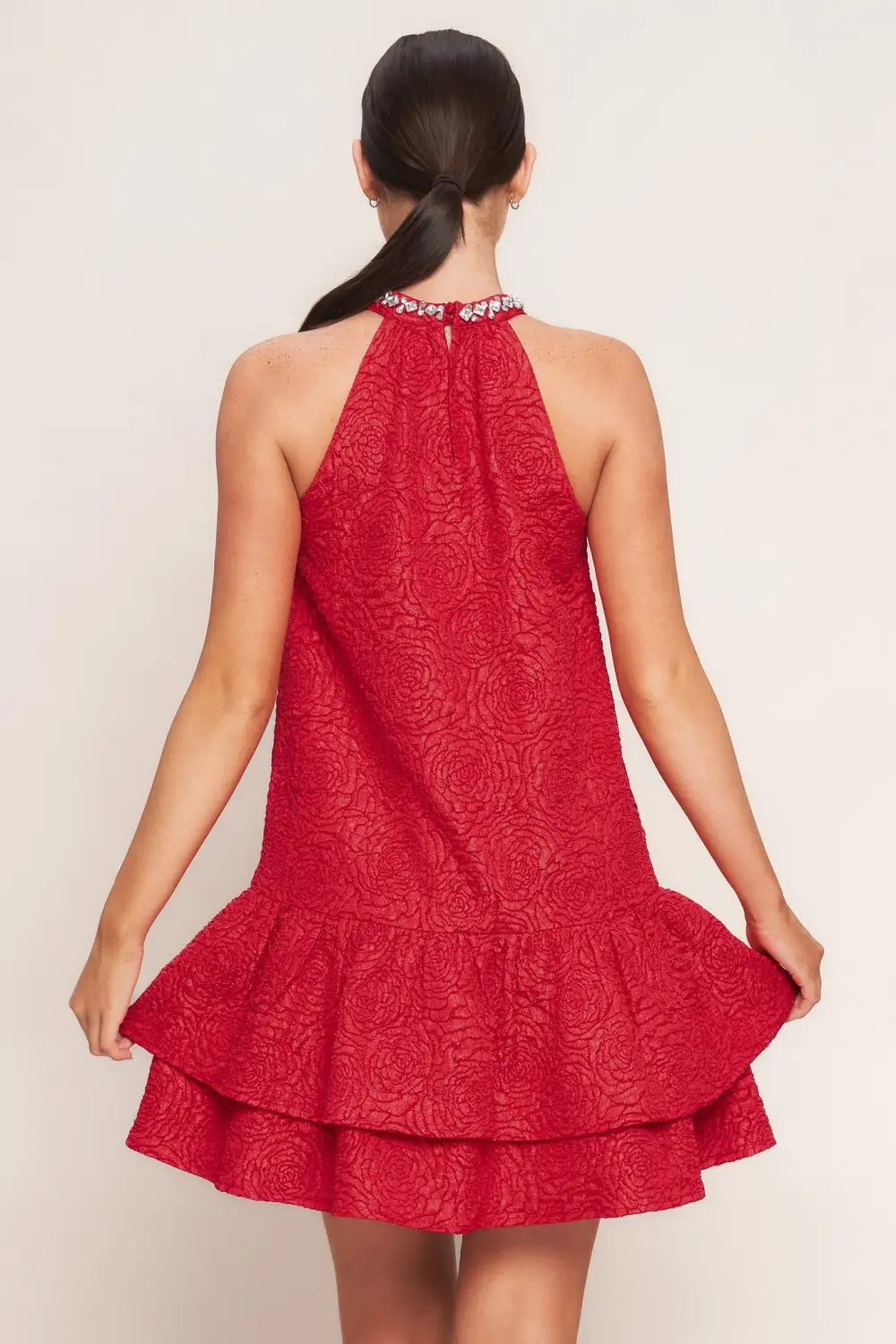 Classic Halter Mini Dress