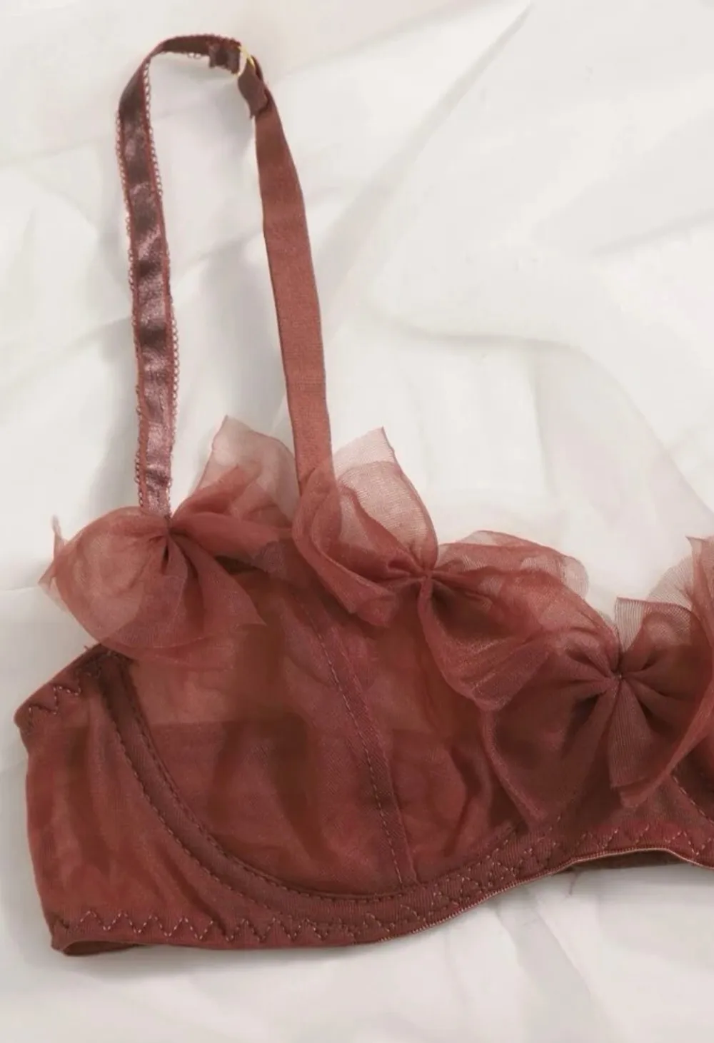 Mesh Ruffle Lingerie Set