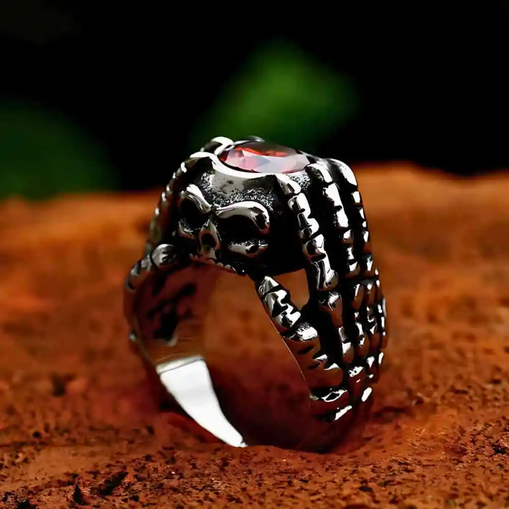 Men's Skeleton Hand Engagement Ring