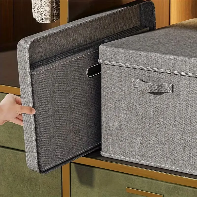 Foldable Fabric Storage Box with Lid