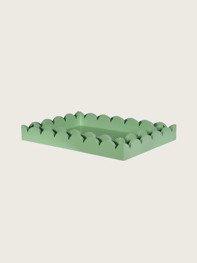 Refined Rectangular Tray with Scallop Edges