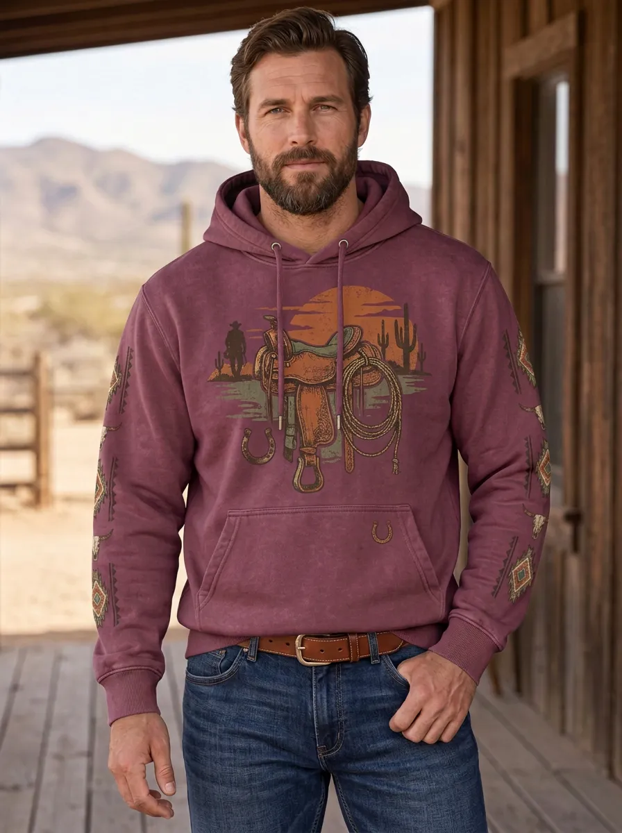 Range Rider Cactus Desert Heritage Look Men's Western Sweatshirt
