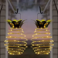 1 Pcs Hanging Solar Pineapple Light