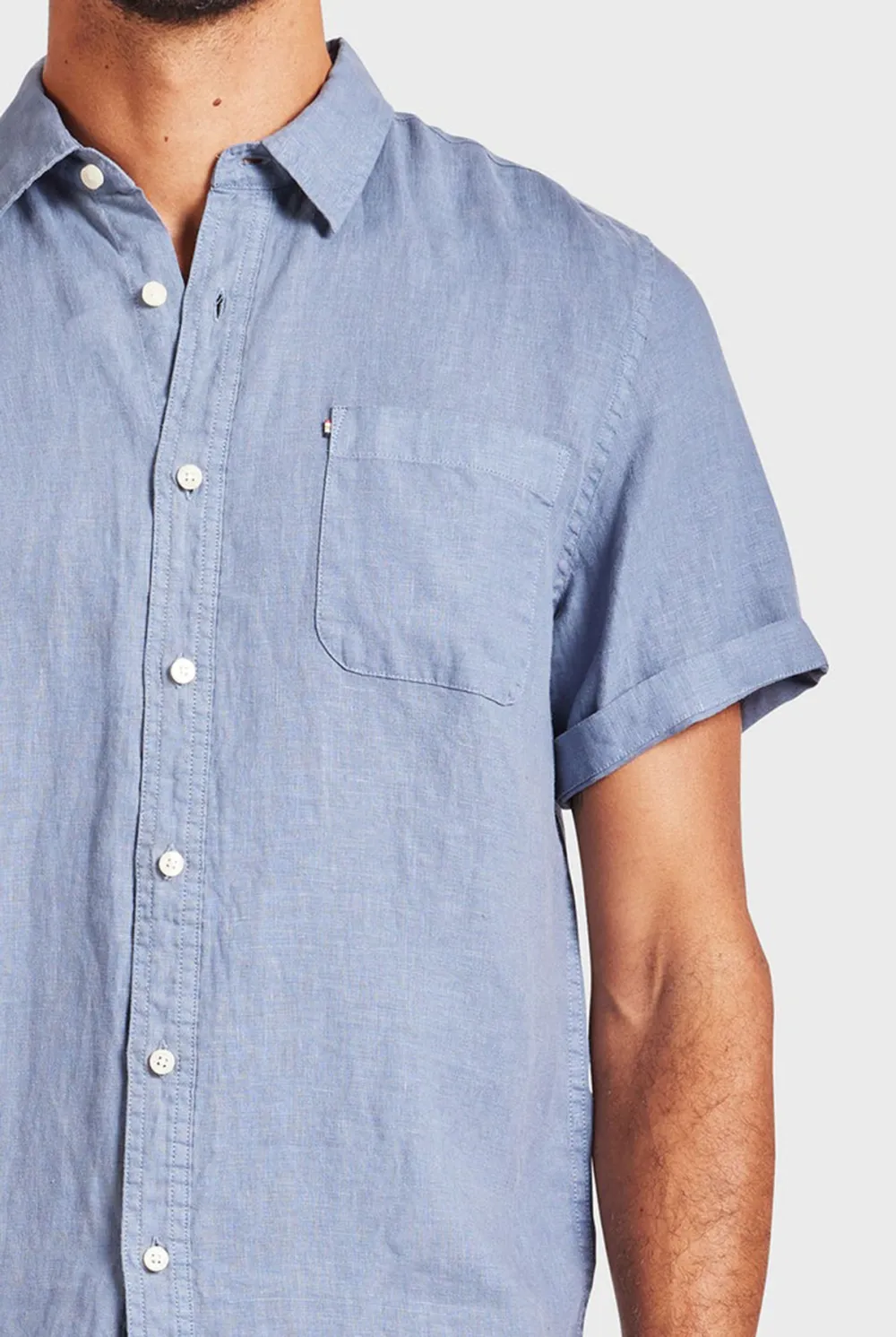 Linen SS Shirt-Dutch blue