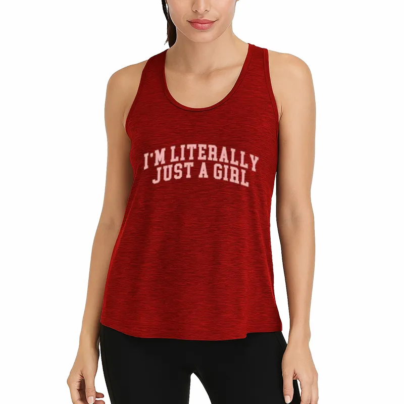I M Literally Just Girl Athletic Tank