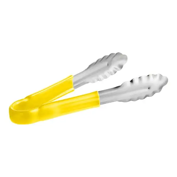 Coated Handle Stainless Steel Scalloped Tongs