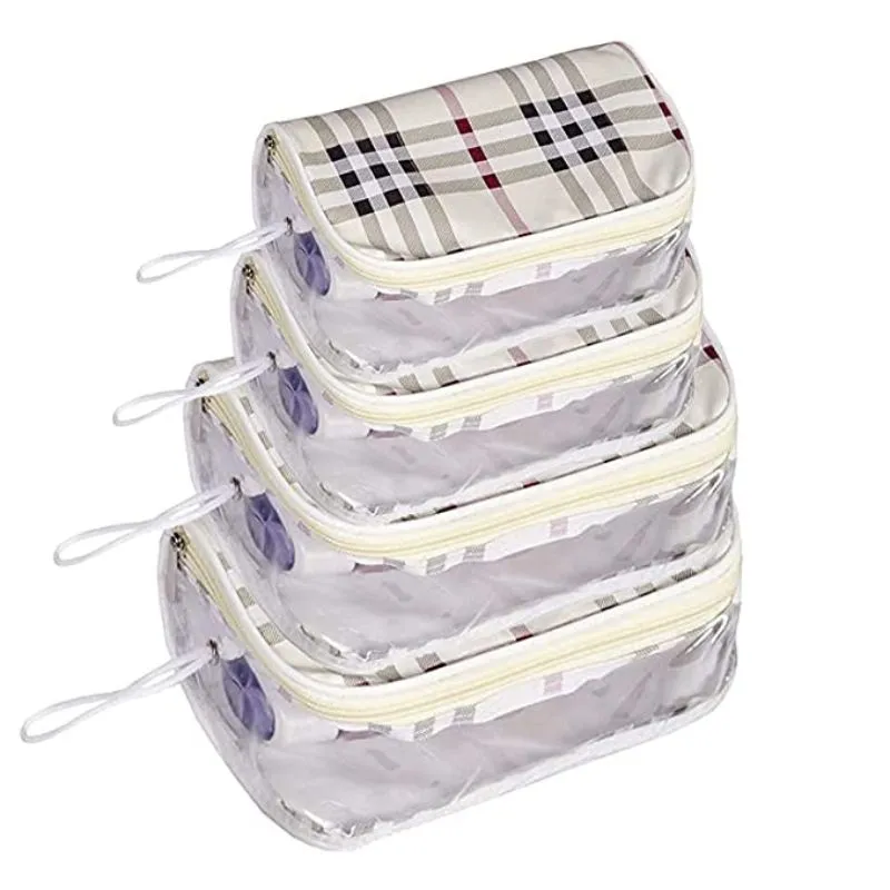 Set of 4 Multipurpose Transparent Travel Pouch