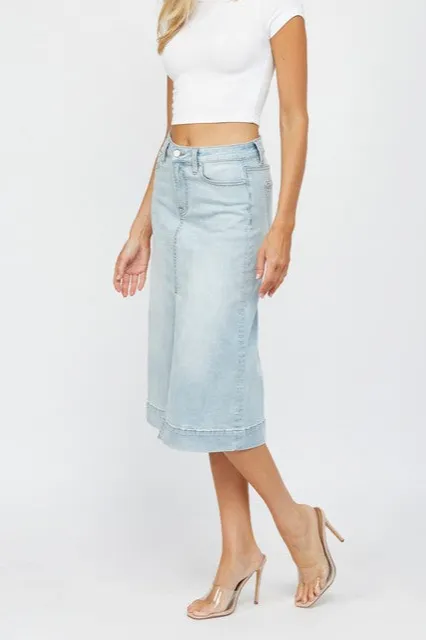 Denim High Rise Skirt