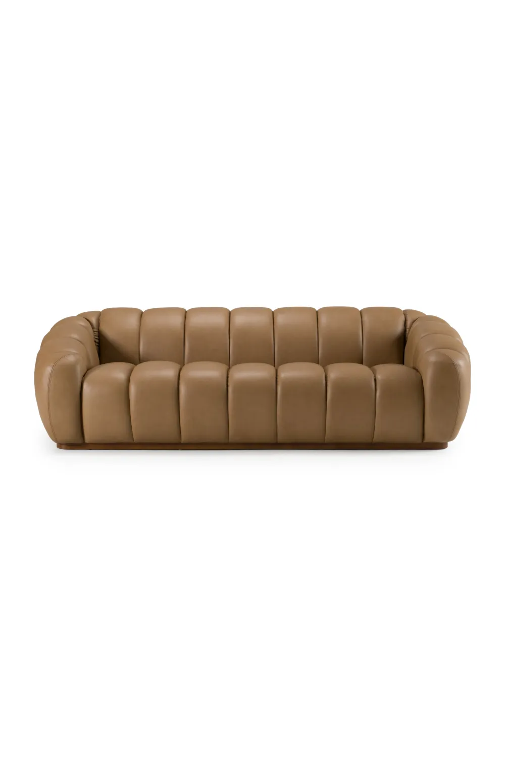 Clean-Line Leather Sofa