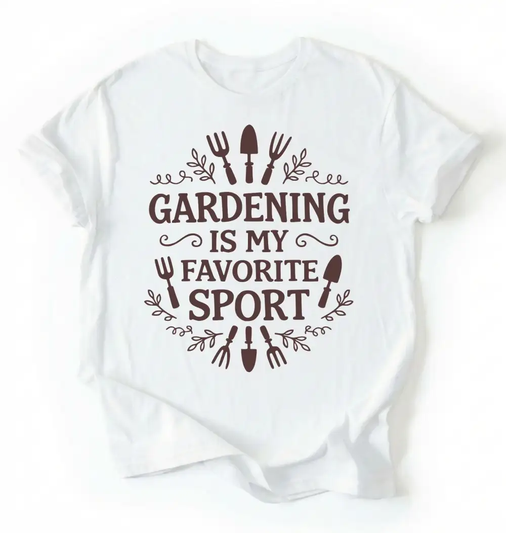 Plant Theme Line Graphic Cotton Tee