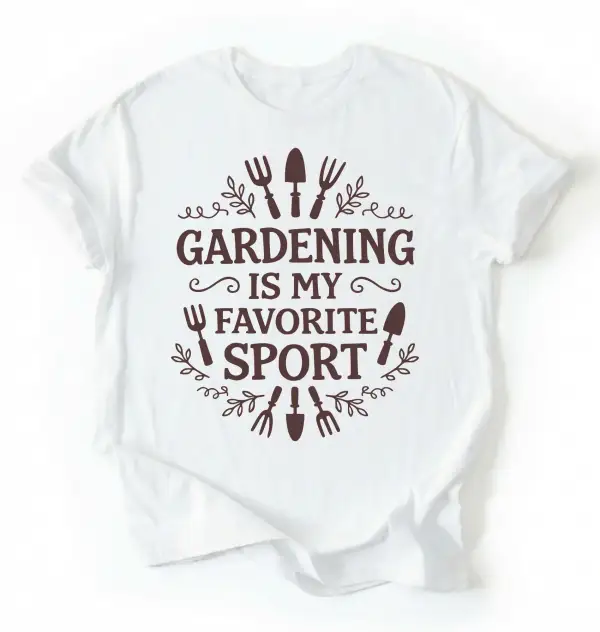 Plant Theme Line Graphic Cotton Tee