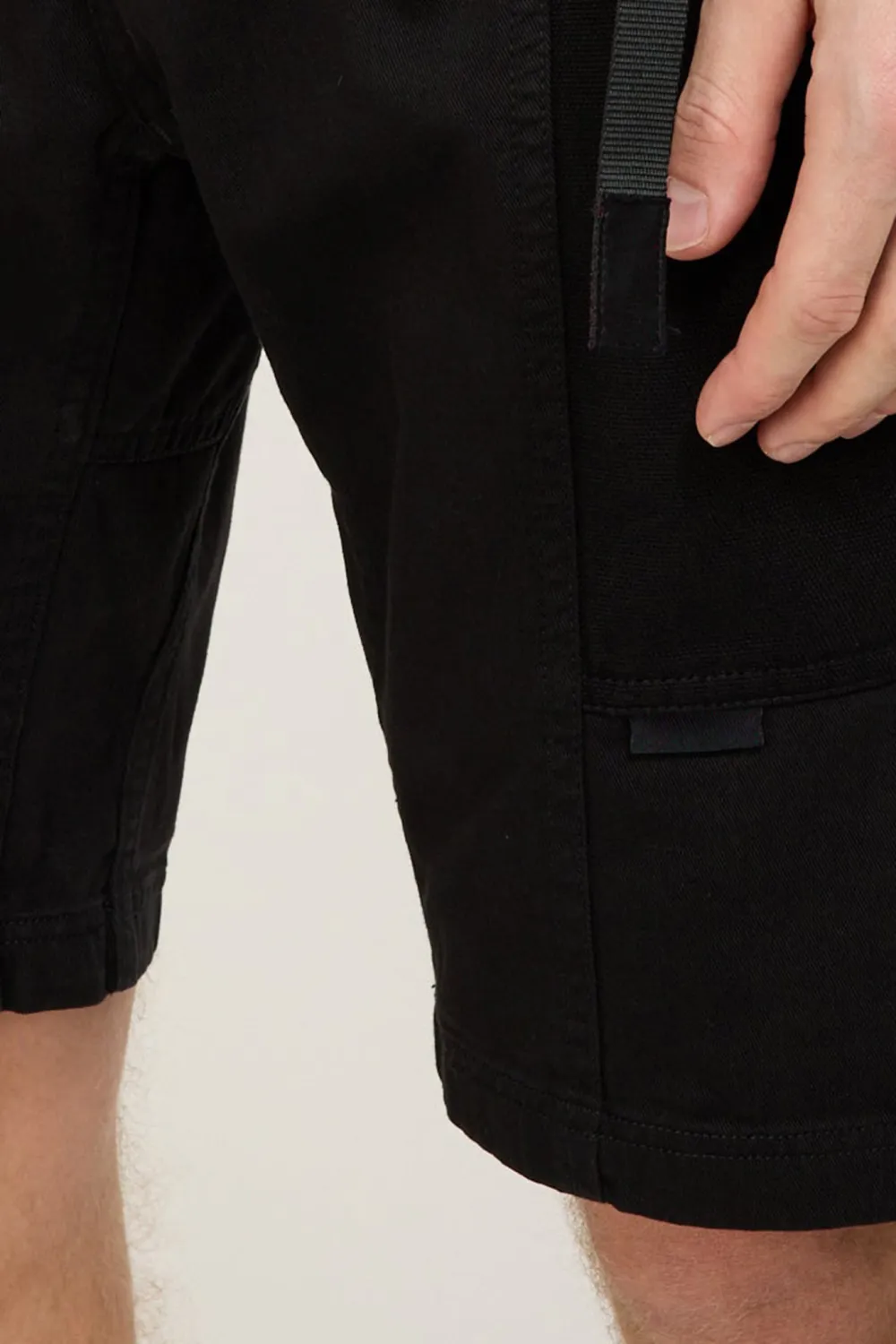 Black Straight Cut Loose Fit Shorts