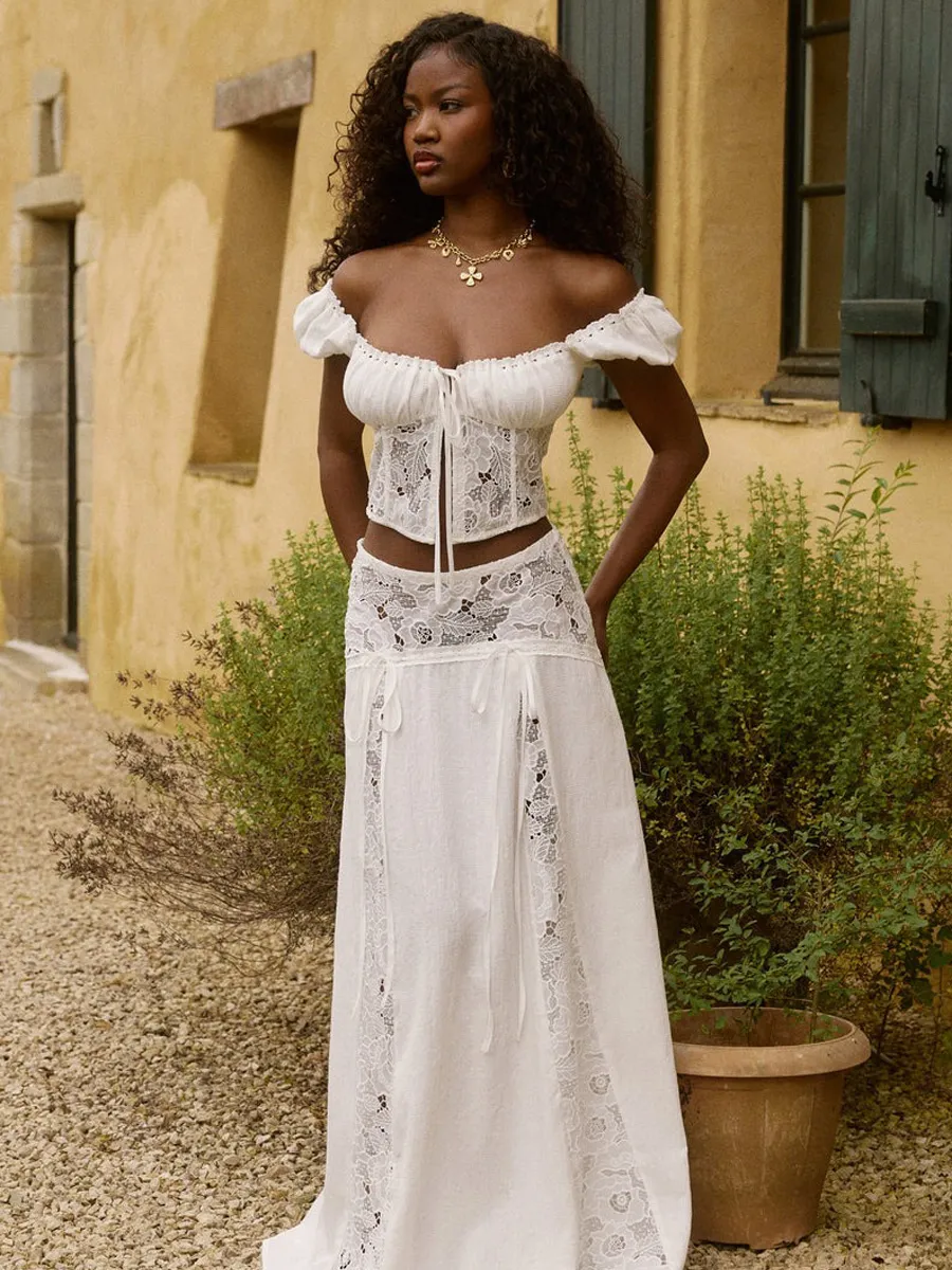 Odessa Lace Maxi Skirt Set