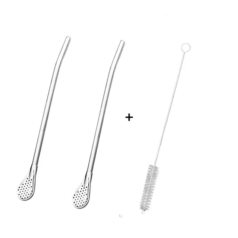 Stainless Steel Drinking Straw Spoon Tea