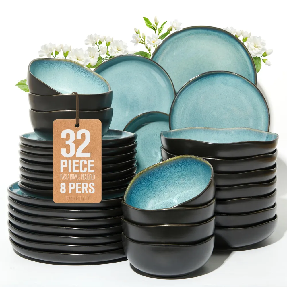 Reactive Glaze Stoneware Dinnerware Set