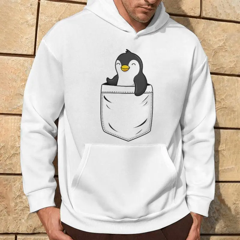 Penguin Lovers Cute Penguin In Pocket Hoodie