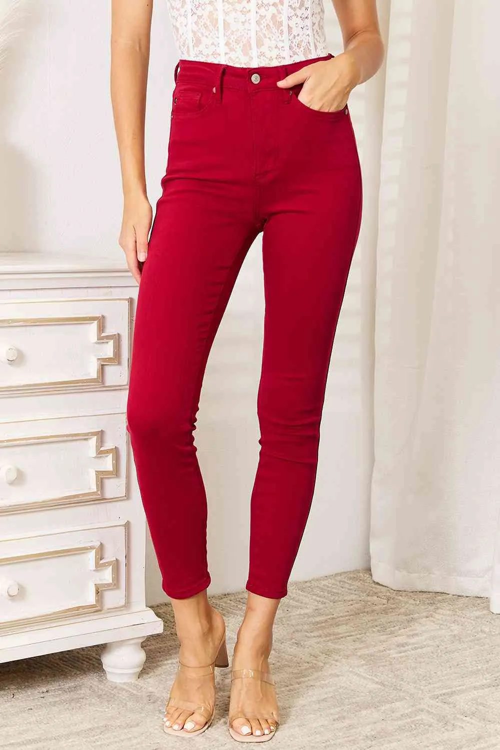 High Waist Tummy Control Skinny Denim Jeans