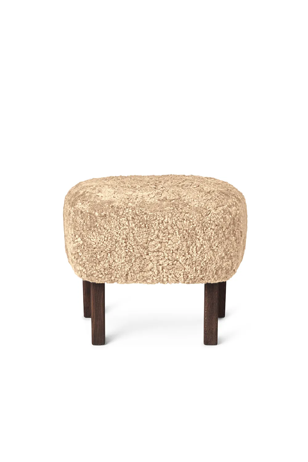 Oak Base Upholstered Ottoman