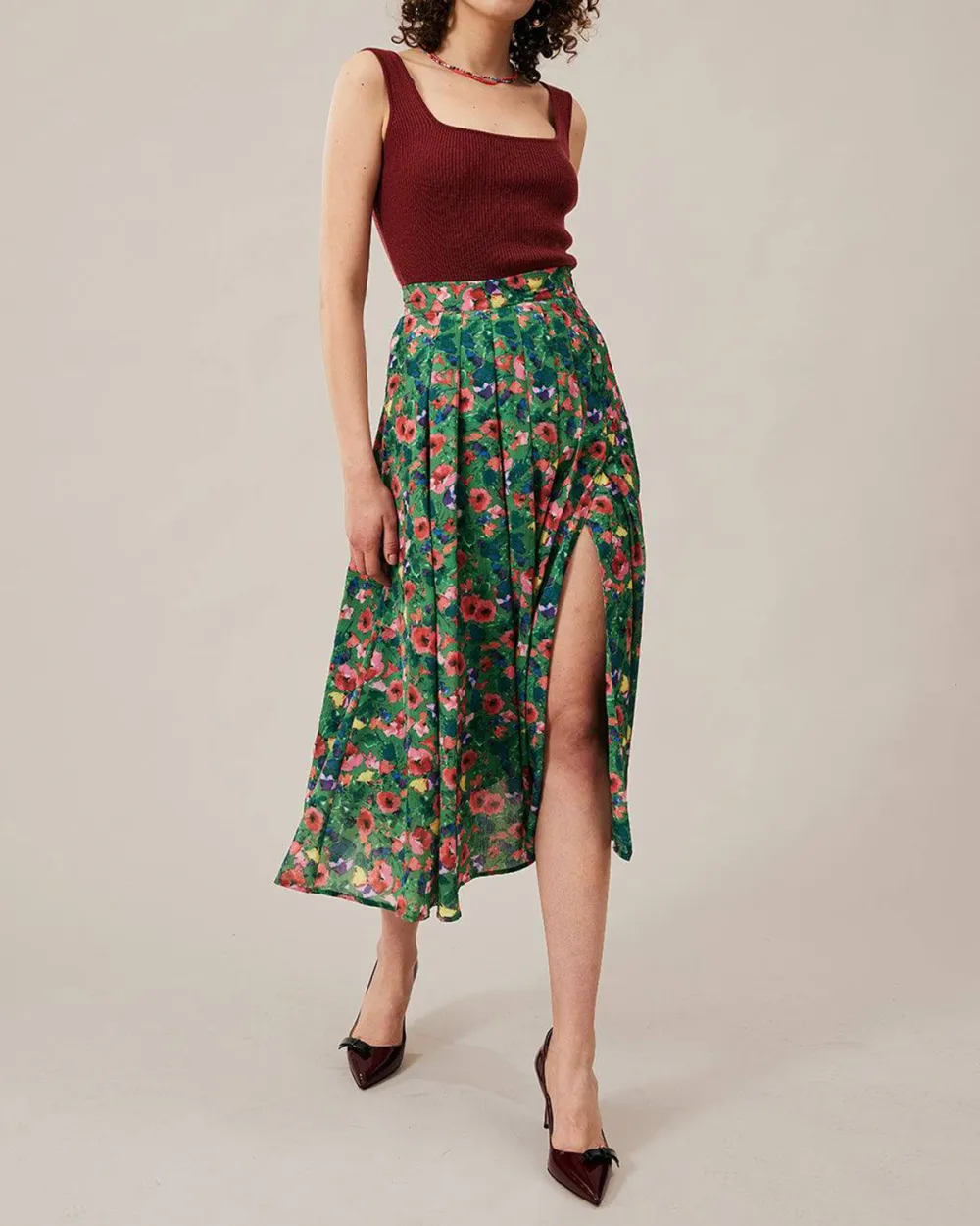 A-Line Mid Length Skirt